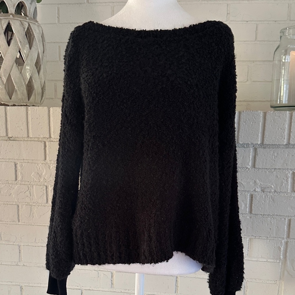 Bar III Textured Black Sweater